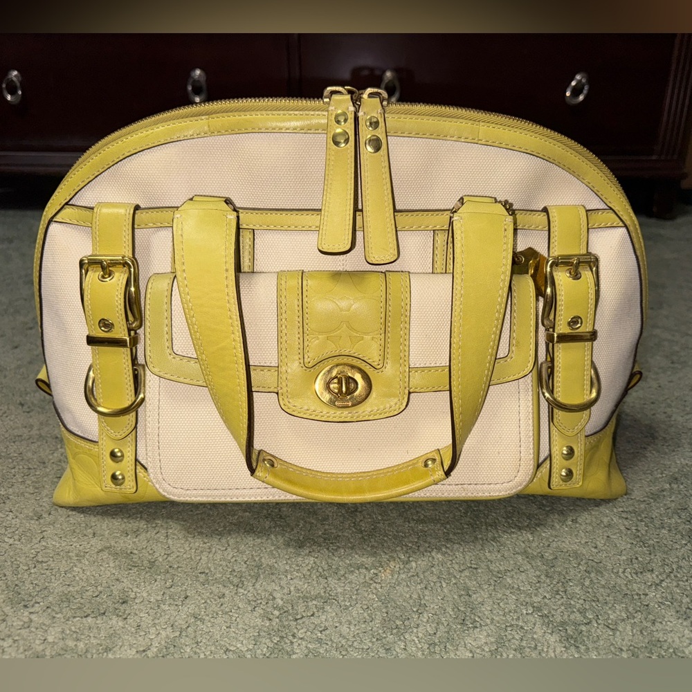 Coach Large Hamptons Miranda Canvas Handbag